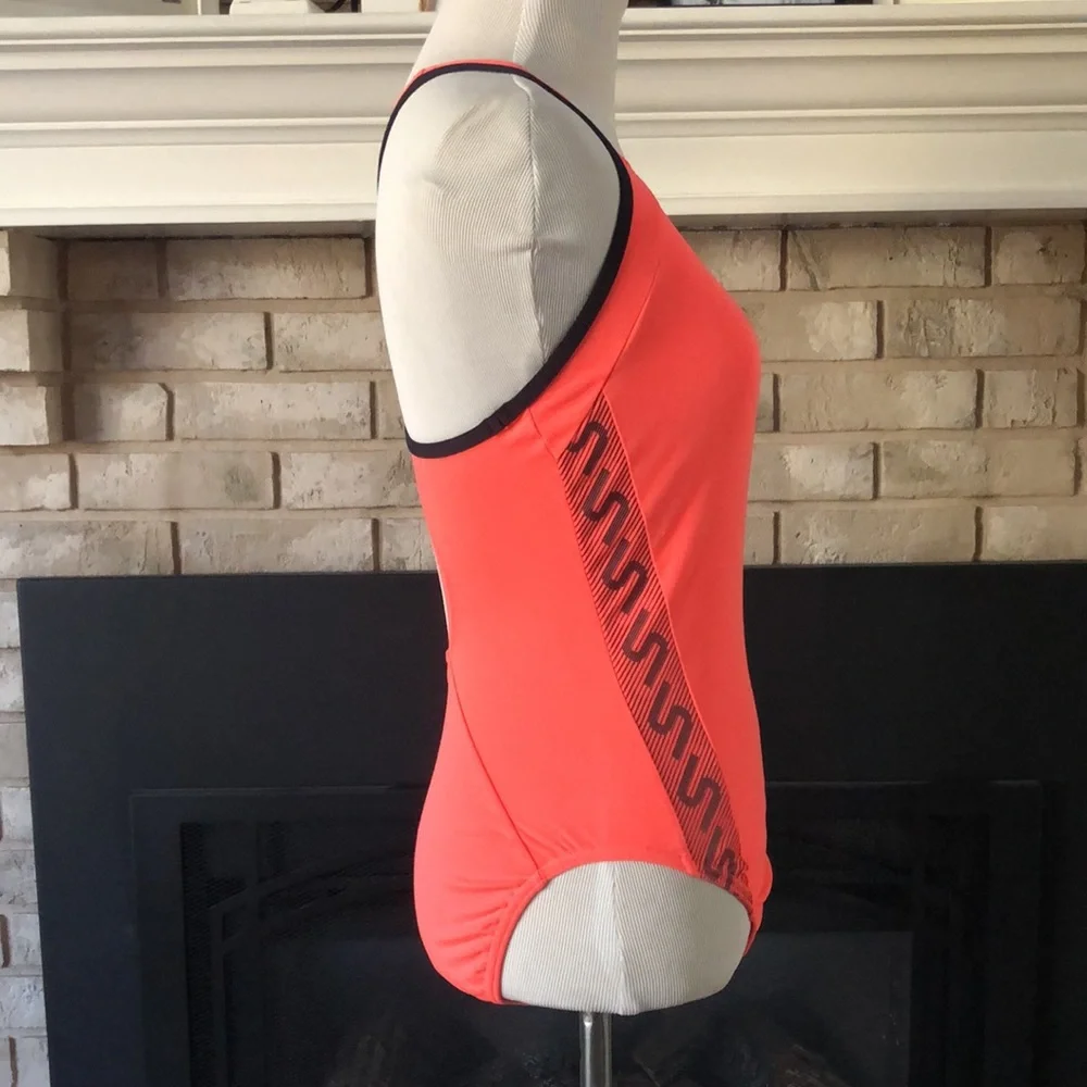 Speedo Endurance Neon Orange One Piece Racerback Swimsuit size 10 - Picture 9 of 16